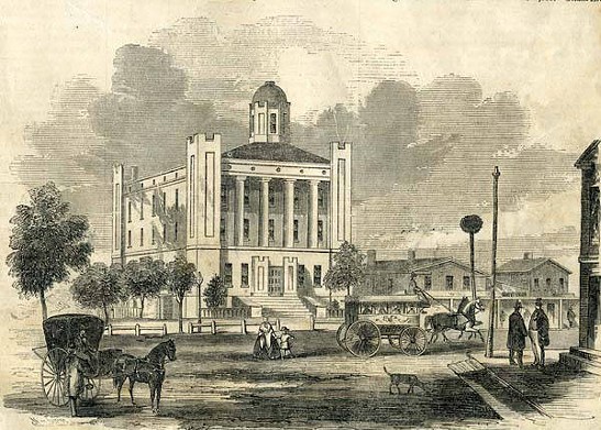 Medical college, located at Erie (East Ninth) Street and St. Clair until moving to the Western Reserve College (CWRU) campus in 1893, 1853