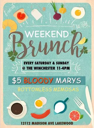 Image: WEEKEND BRUNCH @ THE WINCHESTER
