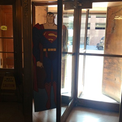 Where's Superman? 10 Funny Photos of Superman Hanging Out at the Cleveland Public Library