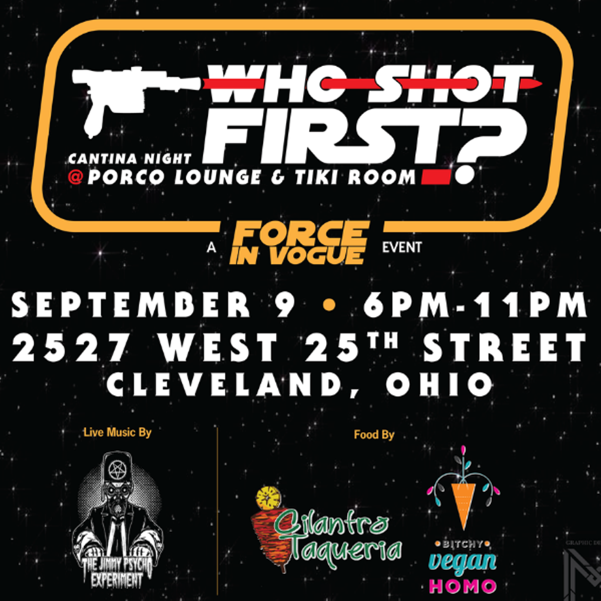 Who Shot First - Cantina Night at Porco