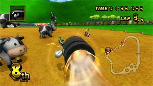 With Mario Kart Wii, you can race till the cows come home.