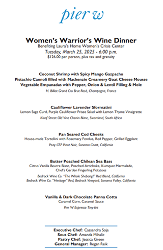 Image: Women Warrior's Wine Dinner