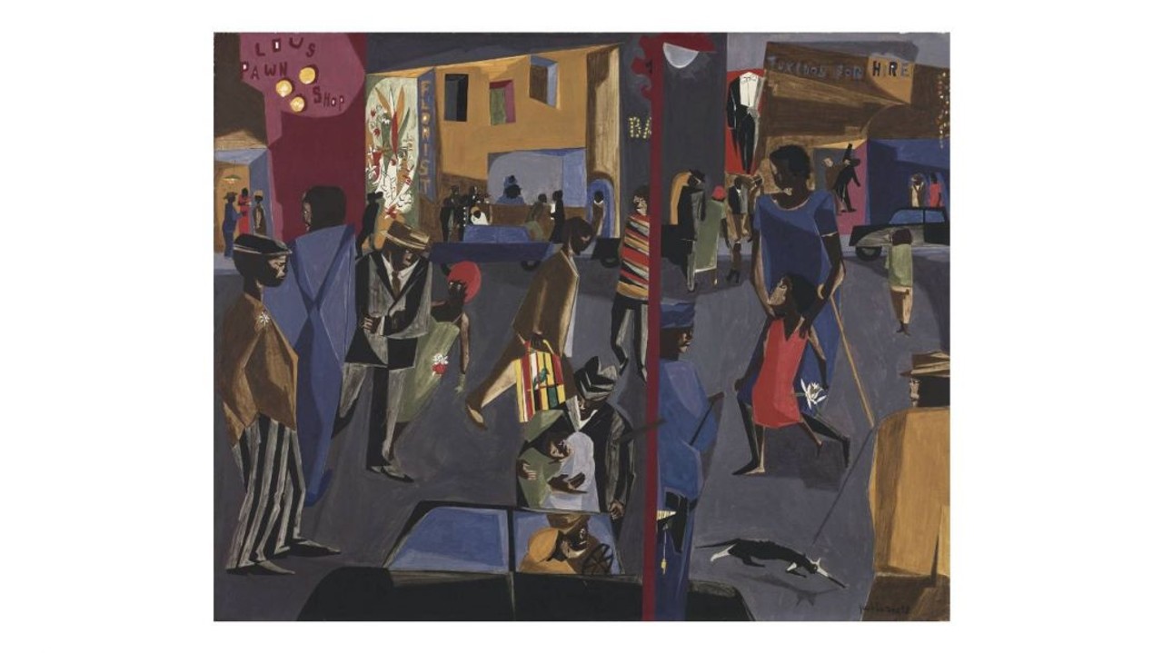 &#147;Fulton and Nostrand,&#148; by Jacob Lawrence (1958)